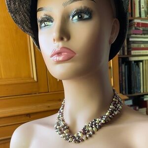 Chic Multicolor Strand Freshwater Pearl Choker Length Necklace